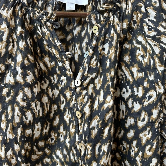 Cleobella Alicia Blouse in Black Leop - Picture 7 of 9